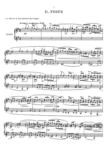 Le tombeau de Couperin. 2. Fugue Partitions gratuites